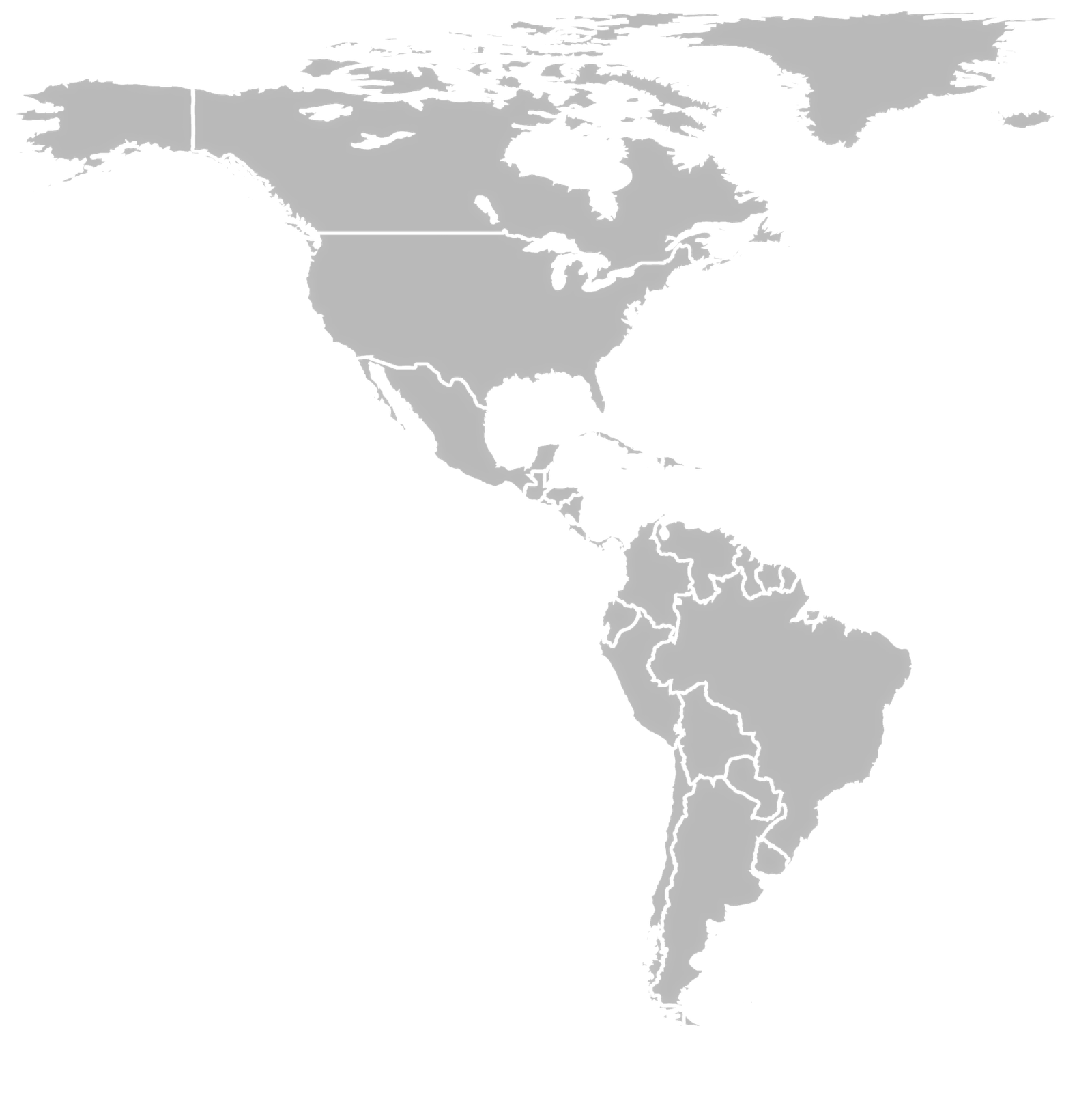 Map of the Americas